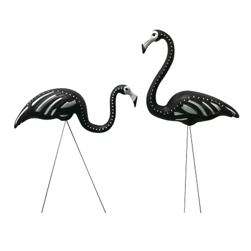 Fekete csontváz udvar flamingos halloween műanyag flamingos gyep dekoráció díszek zombi gyep díszítéssel